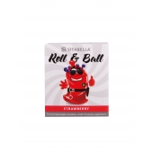 Стимулирующий презерватив-насадка Roll   Ball Strawberry - Sitabella - купить с доставкой в Волжском