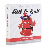 Стимулирующий презерватив-насадка Roll   Ball Strawberry - Sitabella - купить с доставкой в Волжском