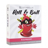 Стимулирующий презерватив-насадка Roll   Ball Raspberry - Sitabella - купить с доставкой в Волжском