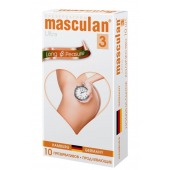 Розовые презервативы Masculan Ultra Long Pleasure с колечками, пупырышками и продлевающим эффектом - 10 шт. - Masculan - купить с доставкой в Волжском