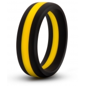 Черно-желтое силиконовое эрекционное кольцо Silicone Go Pro Cock Ring - Blush Novelties - в Волжском купить с доставкой