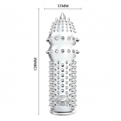 Закрытая прозрачная насадка Crystal sleeve - 14,2 см. - Erowoman-Eroman - в Волжском купить с доставкой