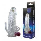 Закрытая прозрачная вибронасадка на пенис Crystal Sleeve Vibe - Erowoman-Eroman - в Волжском купить с доставкой