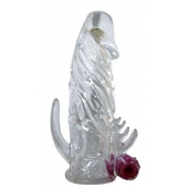Закрытая прозрачная вибронасадка на пенис Crystal Sleeve Vibe - Erowoman-Eroman - в Волжском купить с доставкой