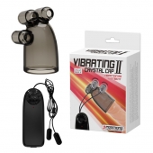Дымчатая насадка-мастурбатор с вибрацией Vibrating Crystal Cap II - Baile - в Волжском купить с доставкой