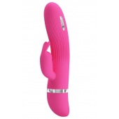 Розовый вибратор Ingram с электростимуляцией - 19,2 см. - Baile - купить с доставкой в Волжском