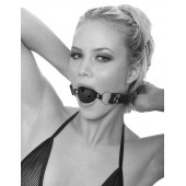 Черный кляп с дырочками Breathable Ball Gag - Pipedream - купить с доставкой в Волжском