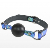 Кляп-шарик на чёрно-синих ремешках - Sitabella - купить с доставкой в Волжском