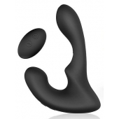 Черный силиконовый вибромассажер простаты с пультом ДУ - Sex Expert - в Волжском купить с доставкой