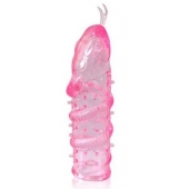 Закрытая рельефная насадка Crystal sleeve snakes в виде змеи с усиками - 14 см. - Erowoman-Eroman - в Волжском купить с доставкой