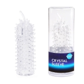 Закрытая рельефная насадка Crystal sleeve с усиками - 12 см. - Erowoman-Eroman - в Волжском купить с доставкой