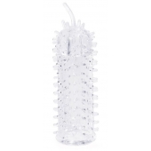 Закрытая рельефная насадка Crystal sleeve с усиками - 12 см. - Erowoman-Eroman - в Волжском купить с доставкой