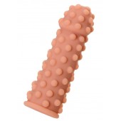 Телесная реалистичная насадка KOKOS Extreme Sleeve 02 с дополнительной стимуляцией - 12,7 см. - KOKOS - в Волжском купить с доставкой