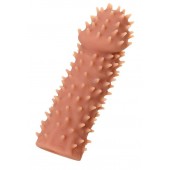 Телесная реалистичная насадка KOKOS Extreme Sleeve 07 с дополнительной стимуляцией - 12,7 см. - KOKOS - в Волжском купить с доставкой