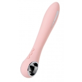 Розовый силиконовый вибратор с электростимуляцией GALVANI VIBE - 21 см. - ToyFa - купить с доставкой в Волжском