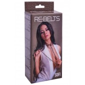 Коричневый поводок и чокер с кольцом Sofi - Rebelts - купить с доставкой в Волжском