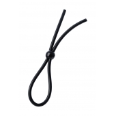 Черное лассо на пенис с одной бусиной - A-toys - в Волжском купить с доставкой