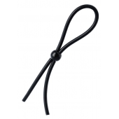 Черное лассо на пенис с одной бусиной - A-toys - в Волжском купить с доставкой