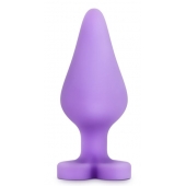 Фиолетовая анальная пробка Naughty Candy Heart Do Me Now - 8,9 см. - Blush Novelties - купить с доставкой в Волжском