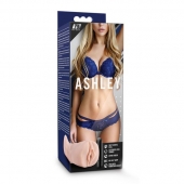 Телесный мастурбатор-вагина с вибропулей Ashley - Blush Novelties - в Волжском купить с доставкой