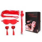 Пикантный набор БДСМ из 4 предметов в красном цвете - Notabu - купить с доставкой в Волжском