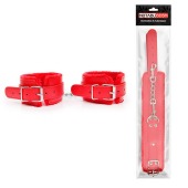 Красные мягкие оковы на регулируемых ремешках - Notabu - купить с доставкой в Волжском