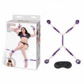 Фиолетовый набор фиксаций на кровати Classic Bedspreader - Lux Fetish - купить с доставкой в Волжском