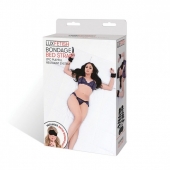 Чёрные манжеты для фиксации на кровати Bondage Bed Strap - Lux Fetish - купить с доставкой в Волжском