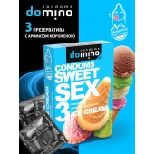 Презервативы для орального секса DOMINO Sweet Sex с ароматом мороженого - 3 шт. - Domino - купить с доставкой в Волжском