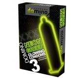 Презервативы DOMINO Neon Green со светящимся в темноте кончиком - 3 шт. - Domino - купить с доставкой в Волжском