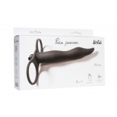 Черная вибронасадка для двойного проникновения Flirtini - 15,9 см. - Lola Games - купить с доставкой в Волжском