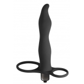 Черная вибронасадка для двойного проникновения Flirtini - 15,9 см. - Lola Games - купить с доставкой в Волжском