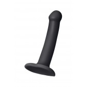 Черный фаллос на присоске Silicone Bendable Dildo S - 17 см. - Strap-on-me - купить с доставкой в Волжском