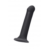 Черный фаллос на присоске Silicone Bendable Dildo L - 19 см. - Strap-on-me - купить с доставкой в Волжском