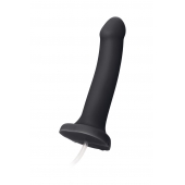 Черный фаллос с имитацией эякуляции Silicon Cum Dildo L - 19,6 см. - Strap-on-me - купить с доставкой в Волжском