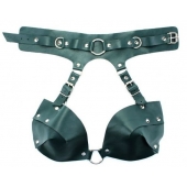 Изумрудная сбруя из ошейника с лифом Ladys Arsenal - БДСМ Арсенал - купить с доставкой в Волжском
