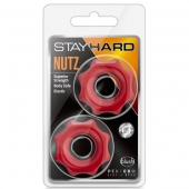 Набор из 2 красных фигурных эрекционных колец NUTZ - Blush Novelties - в Волжском купить с доставкой