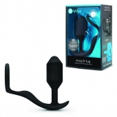 Черное эрекционное кольцо с анальным плагом Snug   Tug - b-Vibe - в Волжском купить с доставкой