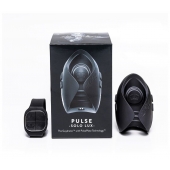Темно-серый инновационный мужской осциллятор PULSE SOLO LUX с пультом ДУ - Hot Octopuss - в Волжском купить с доставкой