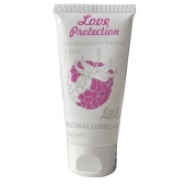Лубрикант на водной основе с ароматом малины Love Protection Raspberry - 50 мл. - Lola Games - купить с доставкой в Волжском