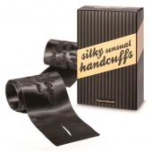 Черные ленты для связывания SILKY SENSUAL HANDCUFFS - Bijoux Indiscrets - купить с доставкой в Волжском