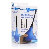 Анальный душ с 3 насадками Premium One-way Valve Anal Douche Set - XR Brands - купить с доставкой в Волжском