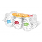 Набор из 6 мастурбаторов Tenga EGG Easy Beat с различным рельефом - Tenga - в Волжском купить с доставкой