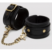 Черные оковы на ноги Bound to You Faux Leather Ankle Cuffs - Fifty Shades of Grey - купить с доставкой в Волжском