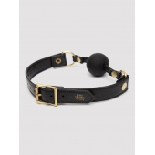 Черный кляп-шар Bound to You Faux Leather Ball Gag - Fifty Shades of Grey - купить с доставкой в Волжском