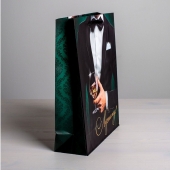 Бумажный пакет «Лучшему!» - 23 х 27 см. - Сима-Ленд - купить с доставкой в Волжском