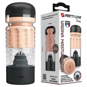 Вибромастурбатор-вагина Emily в черной колбе - Baile - в Волжском купить с доставкой