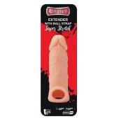 Телесная насадка EXTENDER WITH BALL STRAP 5.5 - 14 см. - Dream Toys - в Волжском купить с доставкой