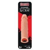 Телесная насадка EXTENDER WITH BALL STRAP 6.5 - 17 см. - Dream Toys - в Волжском купить с доставкой
