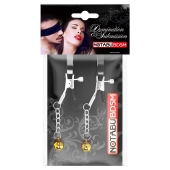 Оригинальные зажимы на соски с желтыми шариками - Notabu - купить с доставкой в Волжском